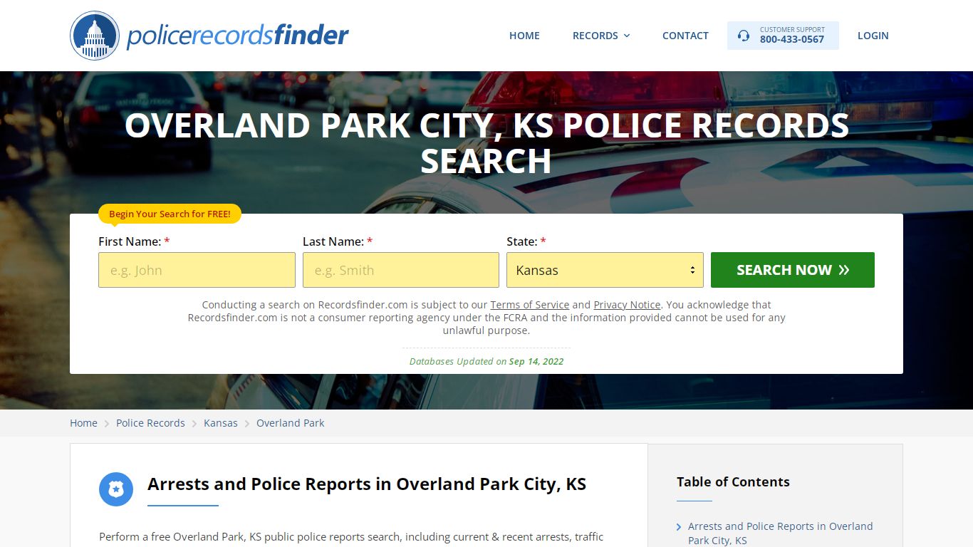 OVERLAND PARK CITY, KS POLICE RECORDS SEARCH - RecordsFinder